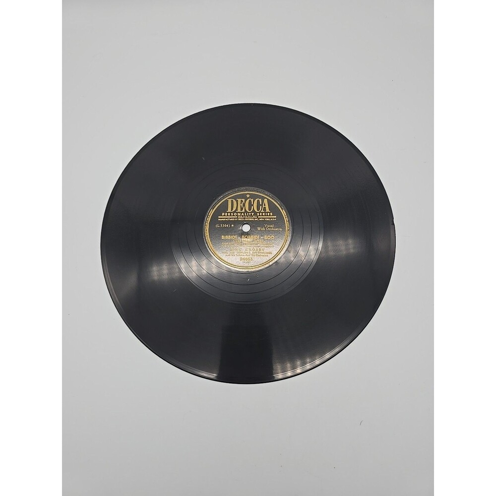 Bing Crosby Chattanoogie Shoe Shine Boy & Bibbidi Bobbidi Boo Decca 78 RPM 1950